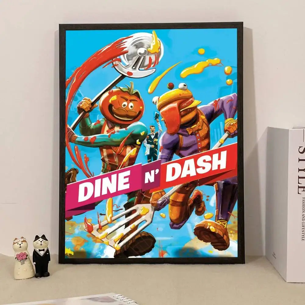 Game F-Fortnite Poster Surprise Home Decoration Picture Wall Art for Study Living Room Decor
