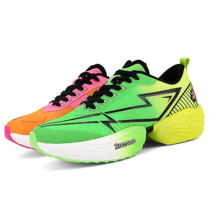 Paire de chaussures de sport professionnelles pour marathon, confortables, de jogging, amortissantes, d’entraînement, à fort rebond, antidérapantes, de course