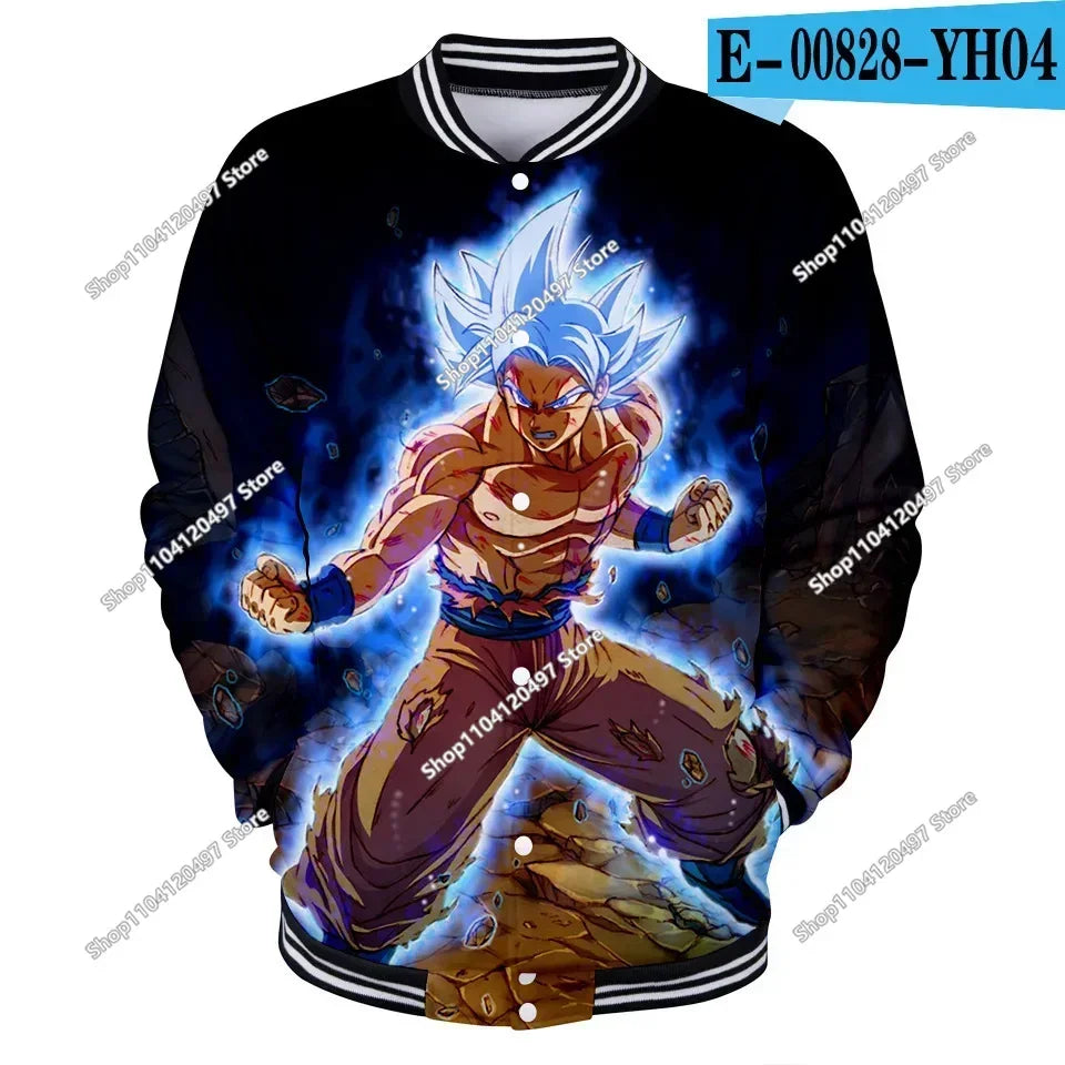 Dragon Ball Goku Kid Men Zipper Hoodie Cartoon Japan Style Anime Women Sweatshirt 2025 New Fashion Children Jackets Coat