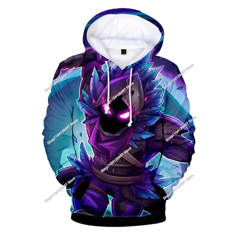 Autumn New Sweatshirt T-shirt  Fortnite 3D Digital Printing Loose Comfortable Hooded Pullover