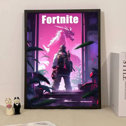 Game F-Fortnite Poster Surprise Home Decoration Picture Wall Art for Study Living Room Decor