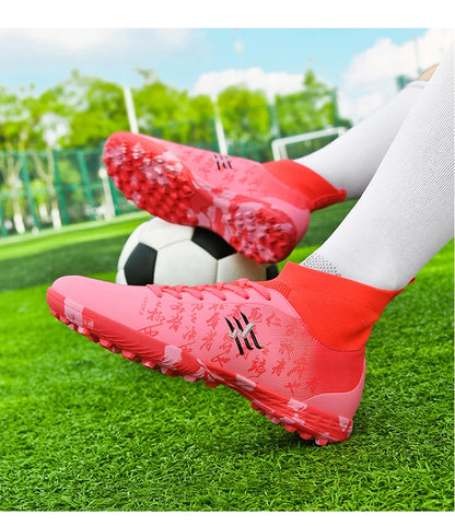 Nouvelles bottes de Football hommes chaussures de Football crampons chaussure de Football professionnelle hauts pointes antidérapantes pour grands garçons large baskets d'entraînement