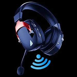Wireless Gaming Headset with Detachable Noise Cancelling Microphone – Bluetooth 5.3, 2.4G Wireless & 3.5mm Wired Gaming Headphones for PC, PS5, PS4, Mobile