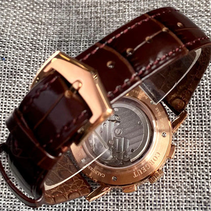 Relógio Automático para Homem Multifunções Data Dia Mês Ano 316L Relógio Mecânico Masculino Caixa Polida Indicador Dia/Noite 42mm