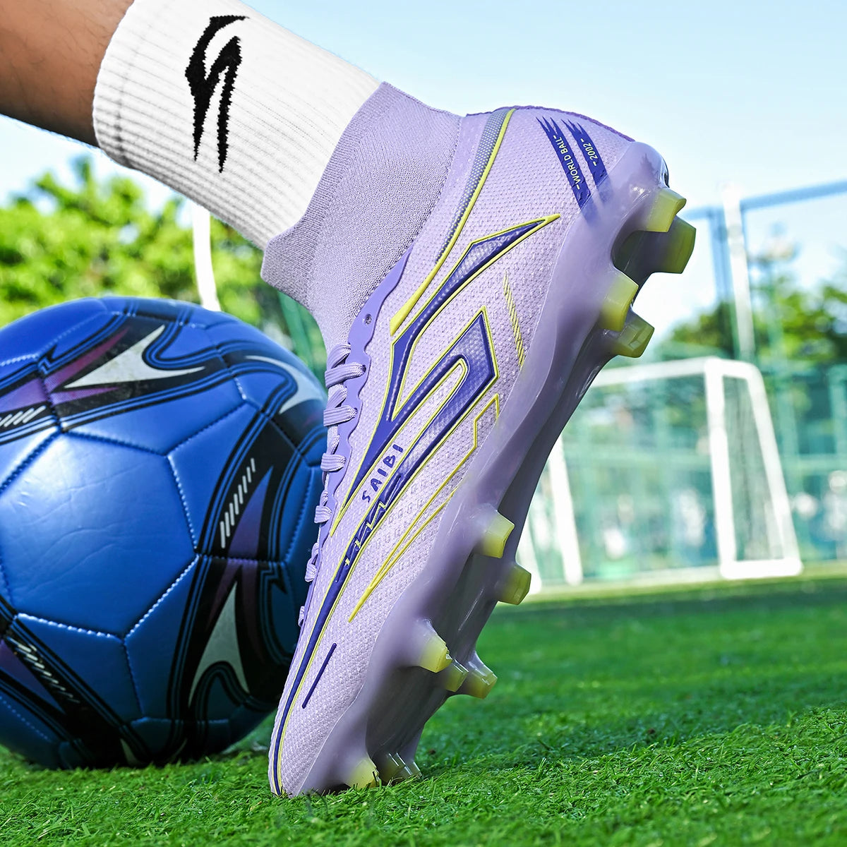 Chaussures de football AG/FG pour enfants et jeunes, chaussures d'entraînement, tige en tissu PU, semelle en TPU, antidérapantes, résistantes à l'usure, pour terrain de sport en herbe naturelle