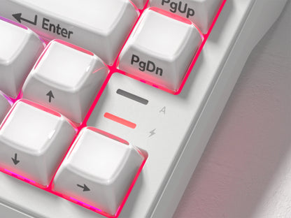 Womier L75 White Crystal Wireless Gaming Keyboard Tri-Modes Hot-Swappable Customized RGB Backlight Mechanical Keyboard Gasket