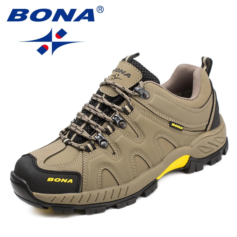 BONA Neuheit Klassischer Stil Herren-Wanderschuhe zum Schnüren Herren-Sportschuhe Outdoor-Jogging Trekking-Sneaker