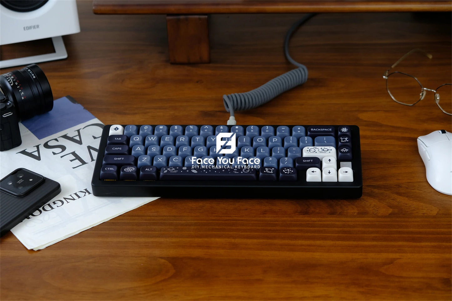 Galaxy Theme Key Cap 129 Keys GMK MOA Profile DYE-SUB PBT Keycap with 1.75U 2U Shift for MX Switch Mechanical Keyboard