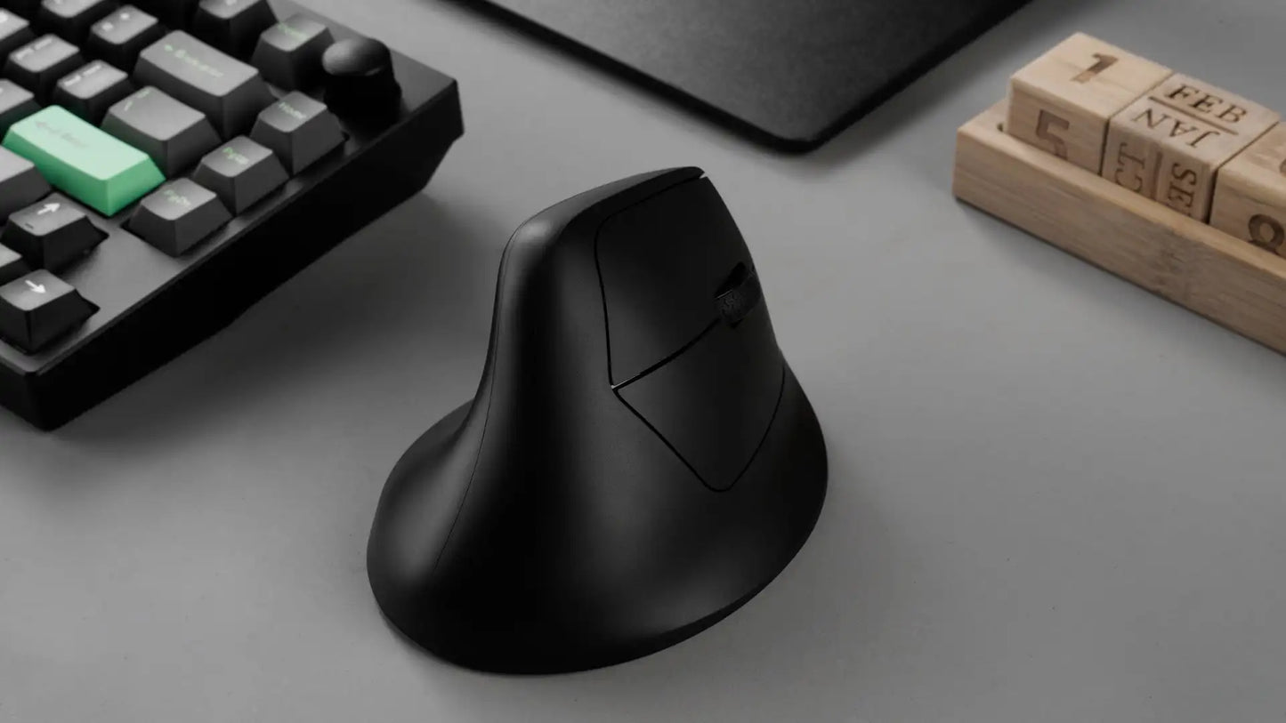 Keychron M5 draadloze ergonomische optische muis, 8K polling rate, 2.4GHz & Bluetooth, Type-C, 3950-sensor
