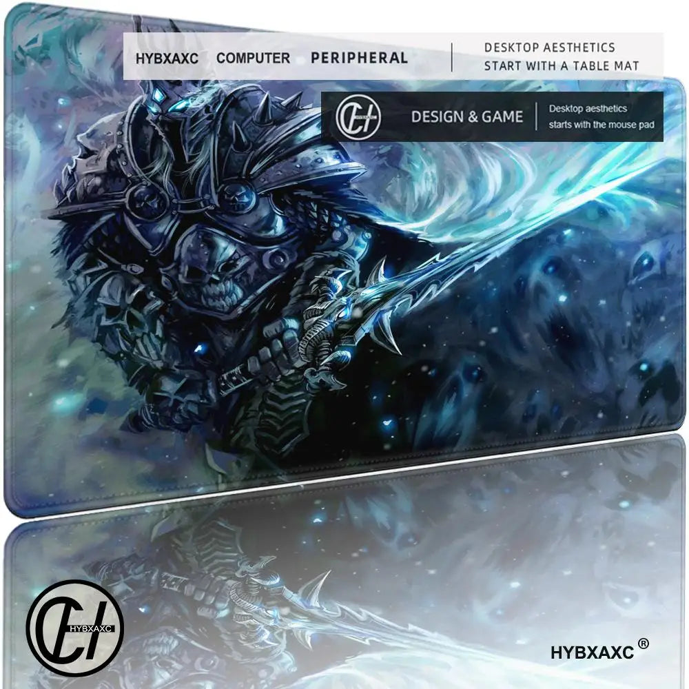 XXL Gaming Accessories Gamer Keyboard Desk Mat Non-Slip World of Warcraft Lich King Laptop Notebook Mousepad Mouse Mats HYBXAXC
