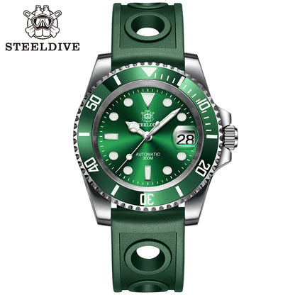 Steeldive Brand Watch SD1953 Water Ghost Diver Watch Men 300M Waterproof Sapphire Glass BGW9 Luminous NH35 Automatic Dive Watch
