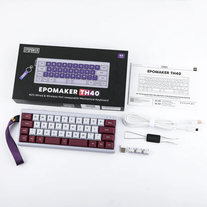 EPOMAKER TH40 VIA Ultra-Compact 40% Layout Hot-Swap Gasket-mounted Wired/Bluetooth/2.4G Wireless Mechanical Keyboard