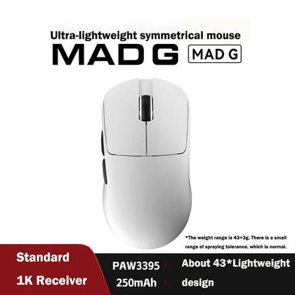 FGG Madlions Mad G Pro Max Ultra-lightweight Wireless Mouse Original 8K HZ Dual-Mode Low Latency PAW3395 Gamer Accessories Gifts