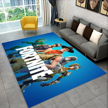 F-Fortnites Cartoon Game Carpet Rug for Playroom Bedroom Living Room Sofa Home Doormat Decor,Area Rug Non-slip Floor Mat Gift