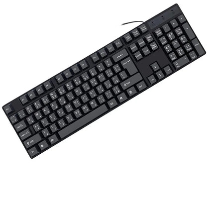 Spanish French Russian Arabic Letter Keycaps Keyboard Gaming Keyboard USB Wired 104 Keys for Computer