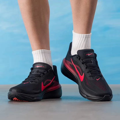 Chaussures de course sur route pour hommes Nike IB1873-007, semelle entièrement Air Zoom, amorti, respirantes, légères, baskets d'entraînement, noir et rouge
