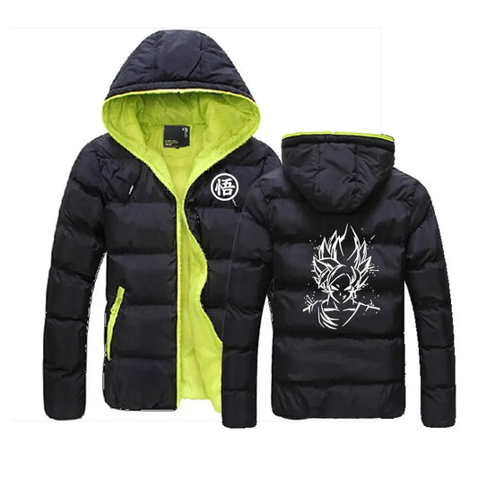 2026 Dragon Ball GOKU Anime Print Autumn And Winter Men's New Six-color Cotton-padded Warm Zipper Jackets Casual Fashion Coats, Produit gaming premium Fraquane