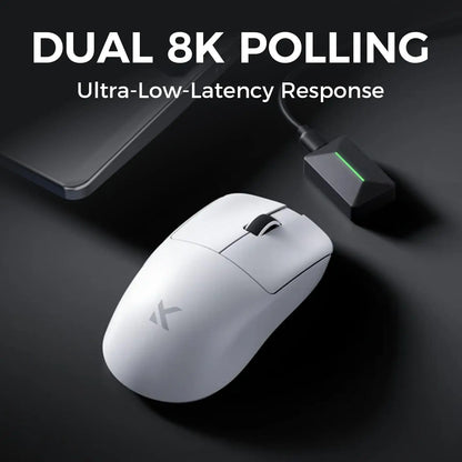 MCHOSE L7 Ultra Wireless Gaming Mouse PAW3395 26K Sensor, 8K Polling, 39g Ultra-Lightweight Tri-Mode Gaming Mouse with Bluetooth, 2.4GHz & Wired