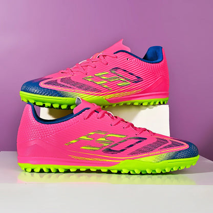 Chaussures de football TF pour adultes toutes saisons, en tissu PU mélangé, semelle extérieure en caoutchouc résistante à l'usure, forte adhérence pour les sports sur gazon toute l'année