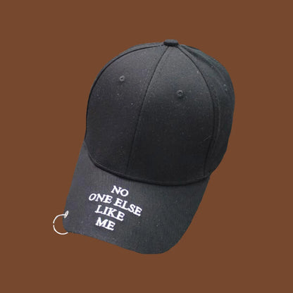Women Men Hip Hop Kpop Snapback Baseball Cap Solid Color With Ring Sport Dancing Travel Lover Dad Hat Caps Streetwear Adjustable