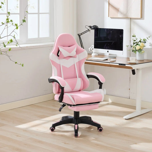 Ergonomic Gaming Chair 360° Reclining Office Chair with Footrest, Adjustable Height Racing Chair with Lumbar Support and Headrest