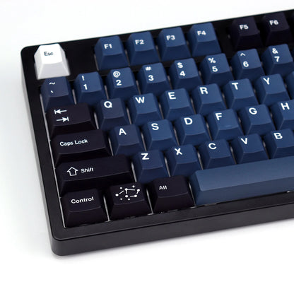 „KBDiy Clone GMK Galaxy“ PBT retro klavišų dangteliai, skirti „Aula 60“ mechaninei klaviatūrai, žaidėjams, su atskirtu tarpo klavišu, „Cherry“ profilio „Alice“ klavišų dangteliai