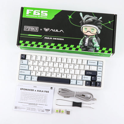 EPOMAKER x AULA F65 65% Layout Hot-Swap Gasket-mounted Wired/Bluetooth/2.4G Wireless Mechanical Keyboard for Mac/Win