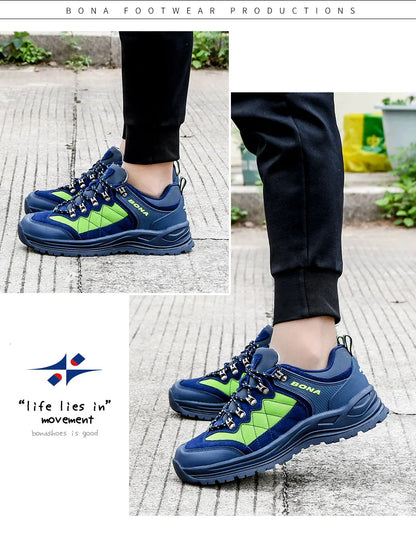 BONA New Designers Turistické boty Trekingové tenisky Pánské boty Pánské trekingové boty Chůze Mansculino Rybaření Kempování Boty na jogging