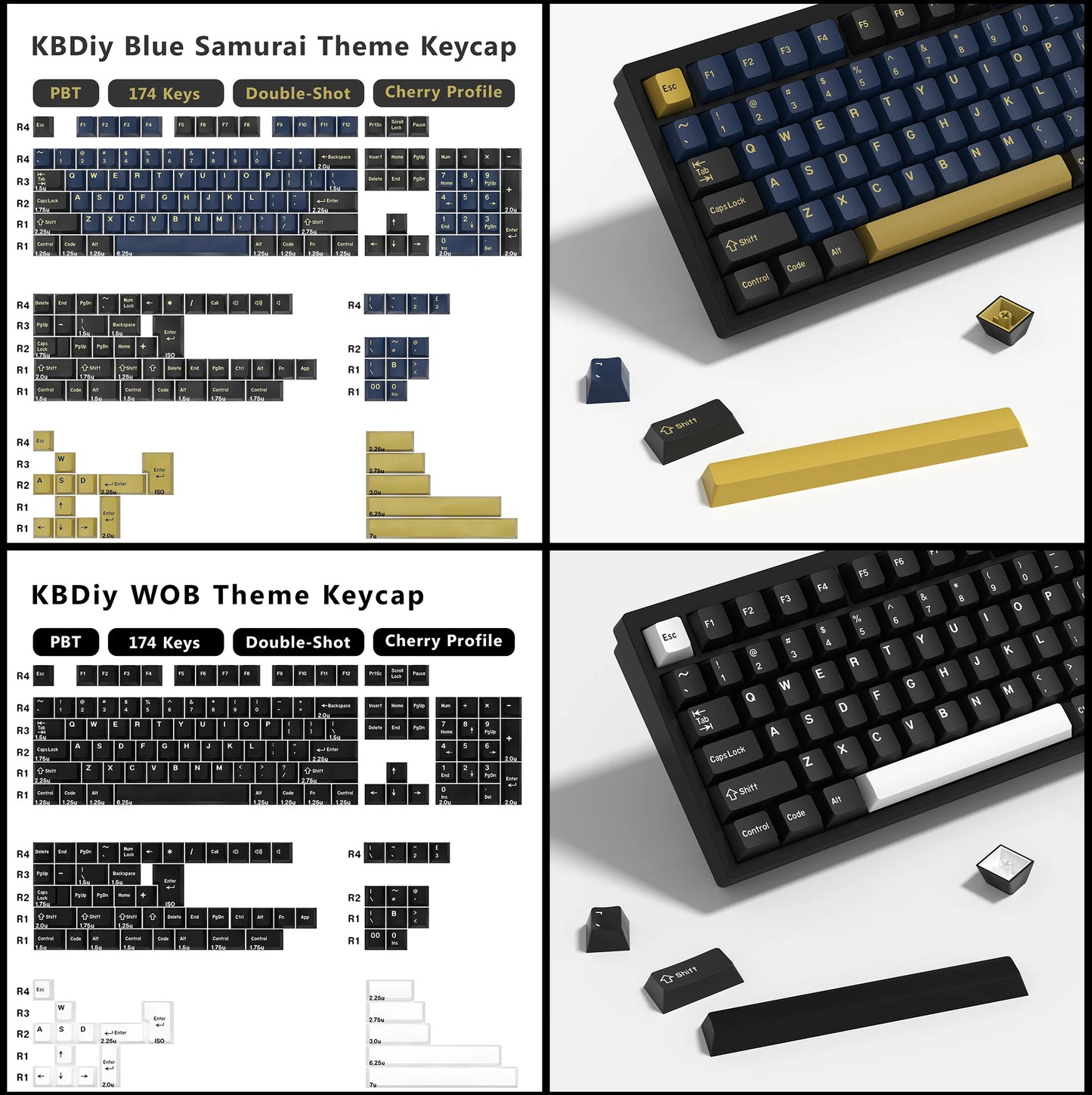 KBDiy GMK Illusion Keycap Cherry Profile Double Shot PBT ISO Keycaps For Gamer Mechanical Keyboard Kit Gaming Point Retro Keycap