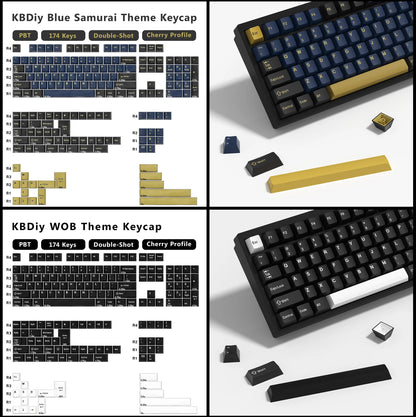 KBDiy GMK Illusion Keycap Cherry Profile Double Shot PBT ISO Keycaps For Gamer Mechanical Keyboard Kit Gaming Point Retro Keycap