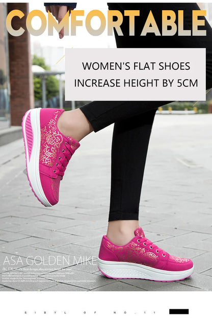 Læder-casualsneakers til kvinder, moderigtige og komfortable platform-vandresko, kilehæl-mokkasiner, åndbare loafers, Zapatos De Mujer