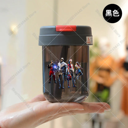 Game Fortnites Mini Straw Cups School Student Plastic Water Bottle Children Leak-proof Coffee Milk Cups Travel Outdoor Office