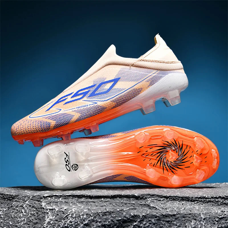 Nouvelles chaussures de football pour hommes, crampons pour terrain en herbe, de haute qualité, antidérapantes, légères, mi-hautes, pour les matchs en extérieur, chaussures de sport, très vendues pour l'entraînement.
