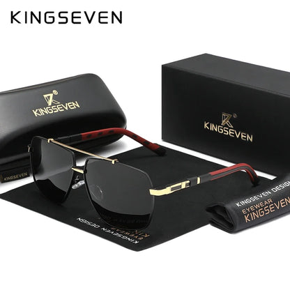 KINGSEVEN New Luxury Sunglasses Men UV400 Square Large Frame Polarized Glasses Male Women Outdoor Causal Fashion Driving Eyewear