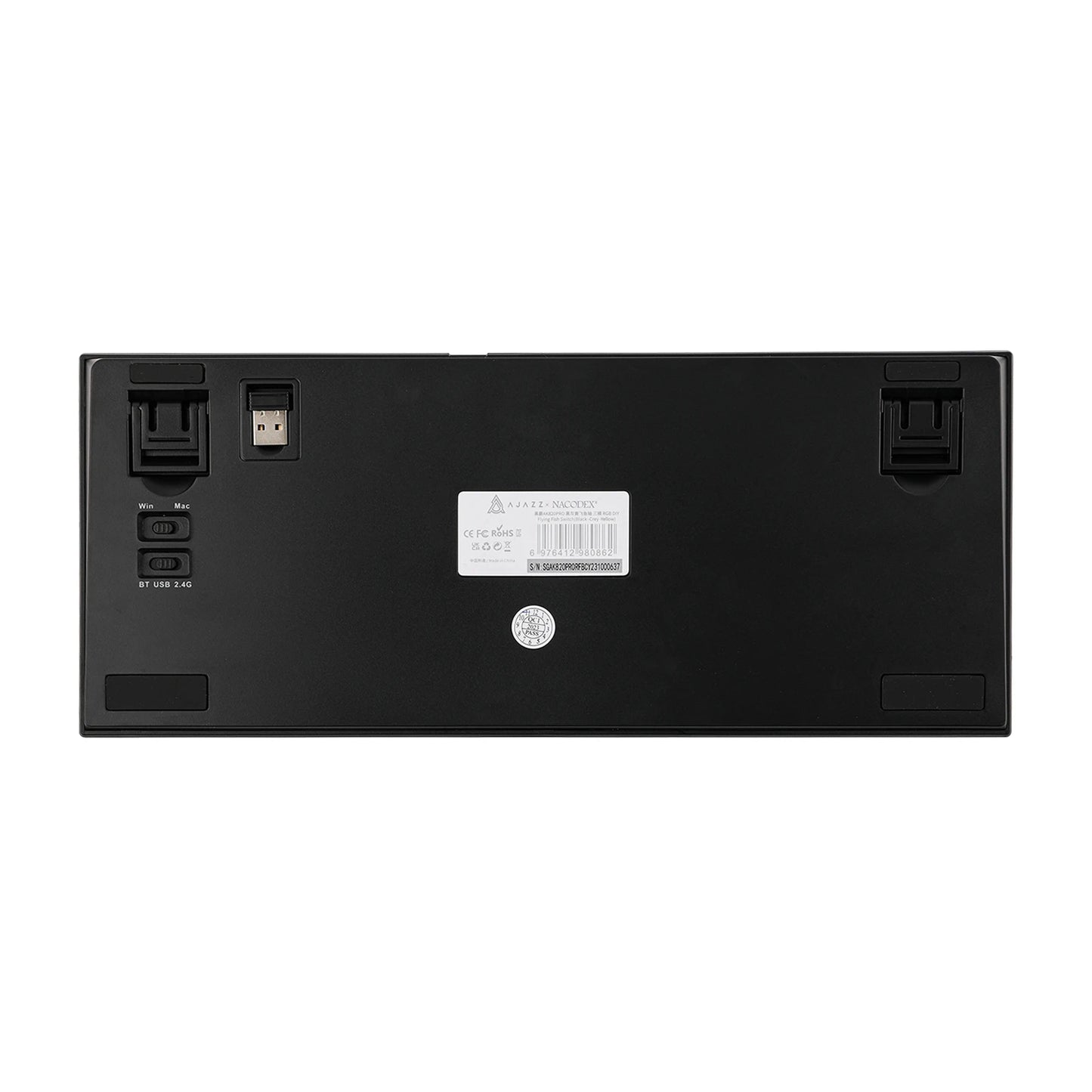 Ajazz AK820 Pro 75% Gasket-mounted Wired/Bluetooth 5.1/2.4G Wireless Mechanical Keyboard with TFT Screen for Win/Mac