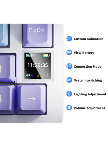 Ajazz AK820/AK820Pro Gaming Mechanical Keyboard Bluetooth 5.1/Wireless/Wired Custom Keyboard With Heat Exchange Sealed Button