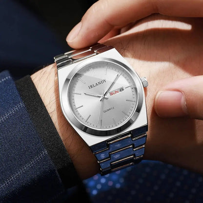 Luxury Mens Calendar Quartz Wristwatches Fashion Men Business Watches Clock Gift Reloj Hombre（Without Box）