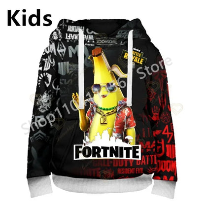 Φούτερ με Κουκούλα Llama Battle Royale F-Fortnited με 3D Εκτύπωση για Άνδρες, Γυναίκες και Παιδιά, Αγόρια και Κορίτσια, Streetwear Πουλόβερ, Πράσινα Τοπ