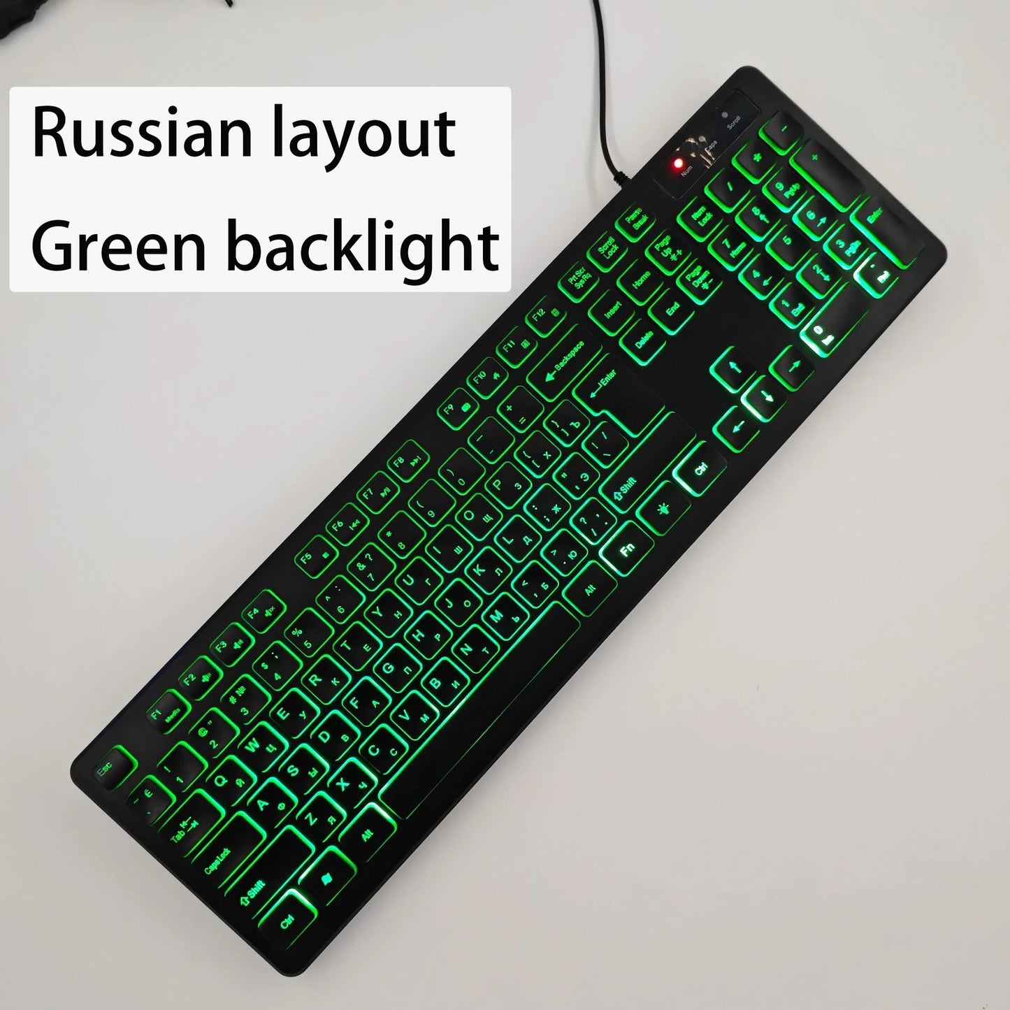 Spanish/French（AZERT）/Russian/Arabic/German keyboard layout Backlit wired Desktop Gaming Keyboard For Desktop Computer office