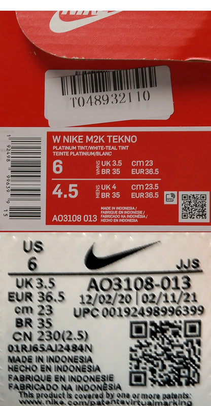 Nike Original M2K TEKNO Retro-Sneaker für Damen im Chunky-Stil AO3108-013