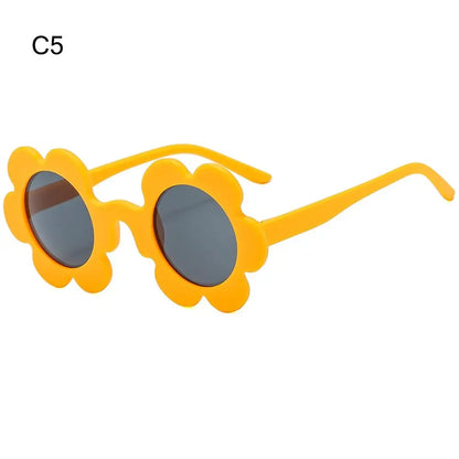 New Trendy Sunflower Sunglasses for Women Retro Round Flower Sun Glasses Fun Novel Disco/Festival/Party Shades for Adults