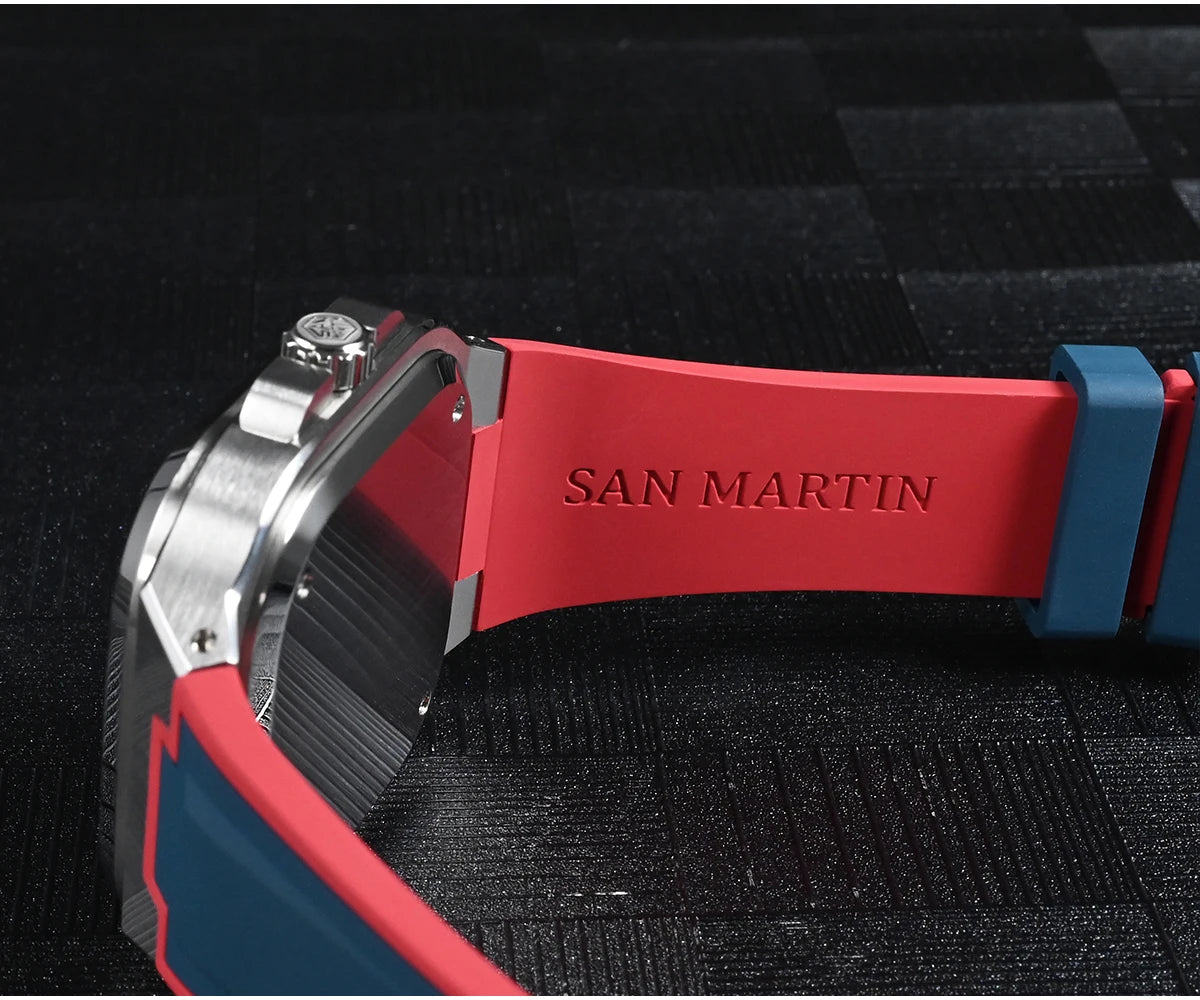 San Martin 40mm Classic Luxury Sport Watch Distinctive Square Case Stainless Steel Men Watch Automatic Mechanical 10 Bar SN0074