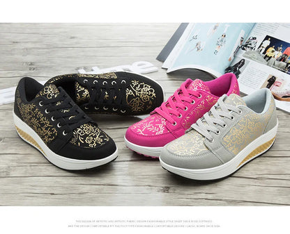 Læder-casualsneakers til kvinder, moderigtige og komfortable platform-vandresko, kilehæl-mokkasiner, åndbare loafers, Zapatos De Mujer