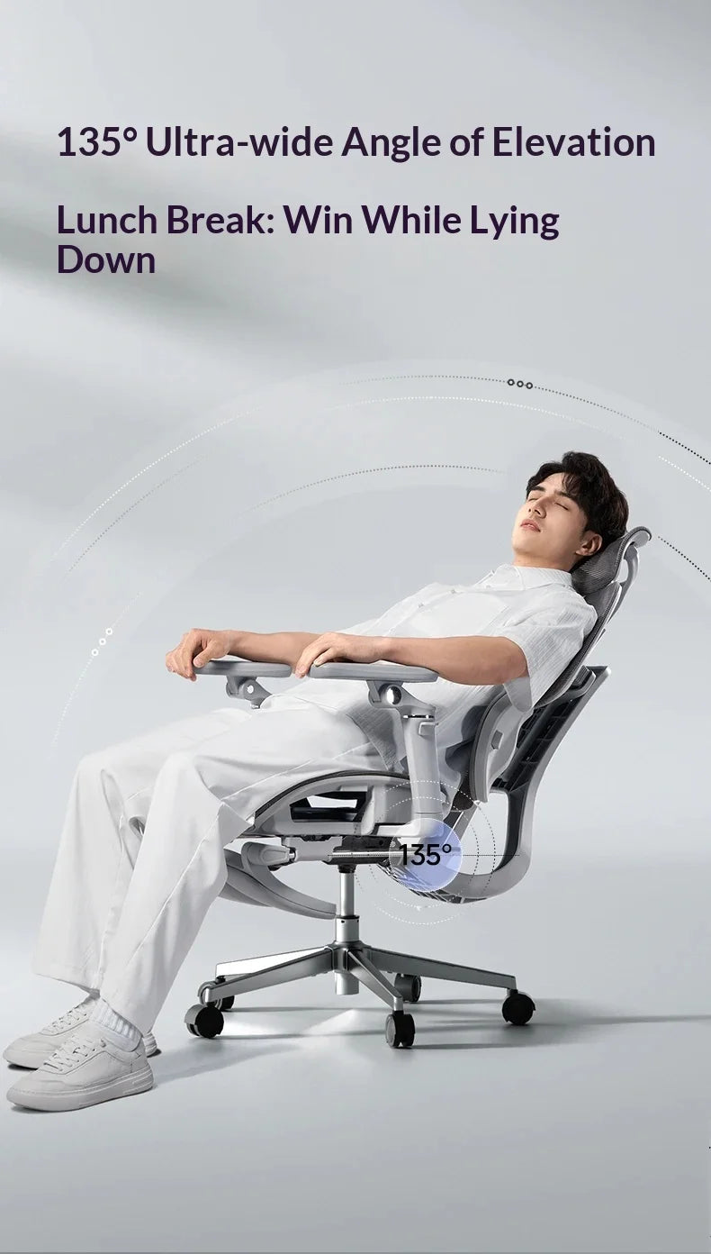 Sedia da ufficio in rete ergonomica executive per computer e gaming, arredo moderno girevole con ruote e regolabile, sedia gaming ergonomica