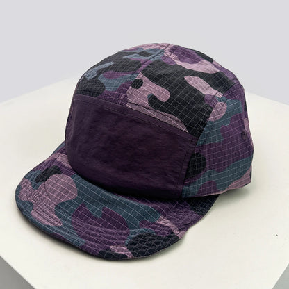 New Unisex CAMO Quick Drying Letter Embroidery Baseball Hats Sunshade Color Block Breathable Personal Peaked Caps Versatile ins