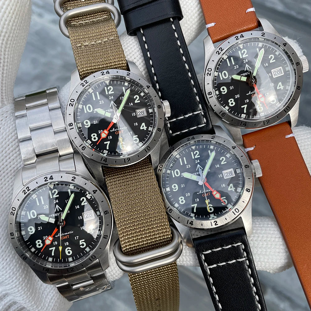 STEELFLIER Official SF792 GMT Mechanical Dive Watches Super Luminous NH34 Movement 20Bar Waterproof Luxury Stainless Steel Watch