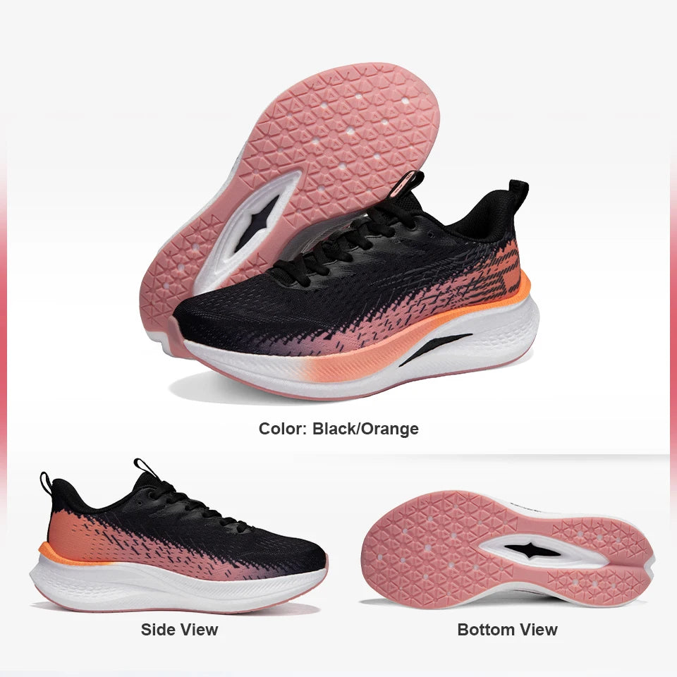 Baasploa Damen-Laufschuhe für Profis, Outdoor, Carbon-Platte, rutschfeste Sportschuhe, Damen-Freizeitschuhe, atmungsaktive Jogging-Sneaker