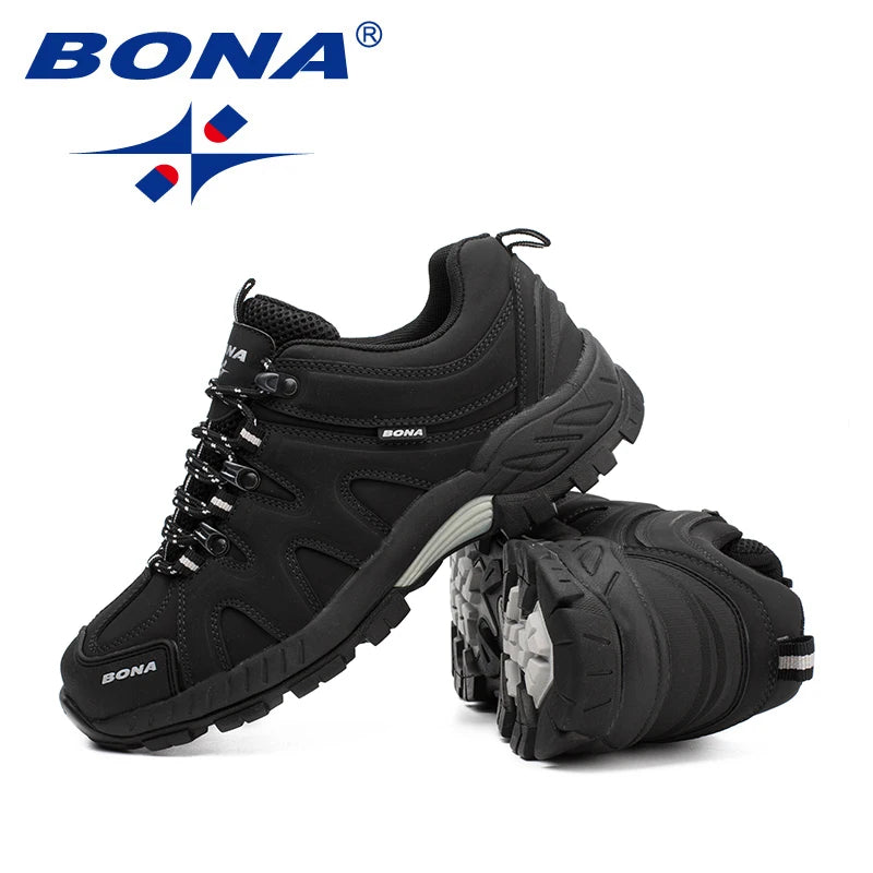 BONA Neuheit Klassischer Stil Herren-Wanderschuhe zum Schnüren Herren-Sportschuhe Outdoor-Jogging Trekking-Sneaker