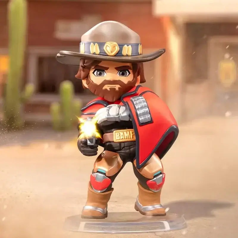 POP MART Seria Overwatch „Play of The Game” – Cutie surpriză originală cu conținut aleatoriu – Figurine drăguțe de anime, ornamente și figurine de acțiune