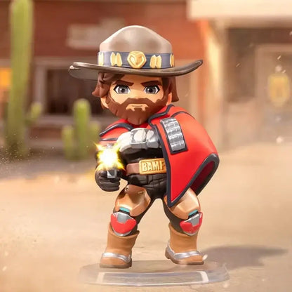 POP MART Seria Overwatch „Play of The Game” – Cutie surpriză originală cu conținut aleatoriu – Figurine drăguțe de anime, ornamente și figurine de acțiune